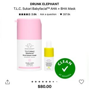 Drunk Elephant T.L.C. Sukari Babyfacial + Virgin Marula Luxury Facial Oil